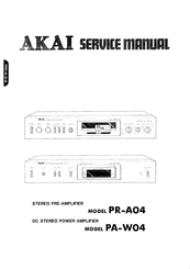 Akai PA-W04 Service Manual