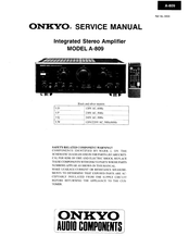 Onkyo A-809 Service Manual