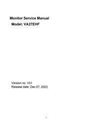 ASUSTeK COMPUTER VA27EHF Service Manual