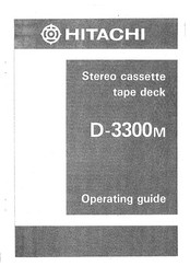 Hitachi D-3300M Operating Manual