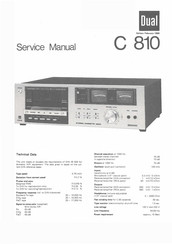 Dual C 810 Service Manual