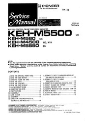 Pioneer KEH-M4500 X1H Service Manual