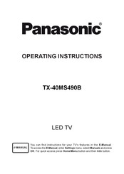 Panasonic TX-40MS490B Operating Instructions Manual