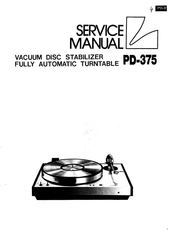Luxman PD-375 Service Manual