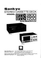 Sankyo STD-1800 Service Manual And Parts List