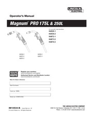 Lincoln Electric Magnum PRO 175L Operator's Manual