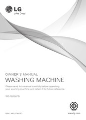 LG WD-12060FD Owner's Manual