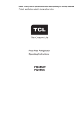 TCL P220TMW Operating Instructions Manual