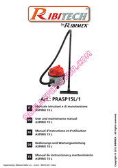 Ribimex RIBITECH PRASP15L/1 User And Maintenance Manual