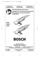 Bosch 1752G7 Operating/Safety Instructions Manual