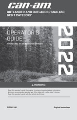 Can-Am Outlander MAX 6x6 450 XU+ 2022 Operator's Manual