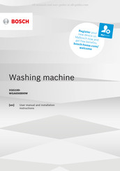 Bosch WGA656B00W User Manual And Installation Instructiions