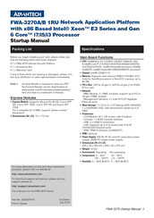 Advantech FWA-3270B Startup Manual