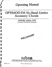 Orban OPTIMOD-FM 8100A/XT2 Operating Manual