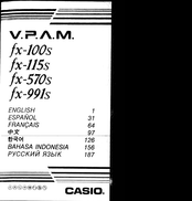 Casio V.P.A.M fx-100s Manual