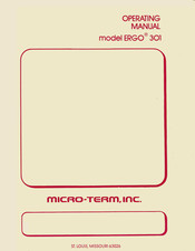 Micro-Term ERGO 301 Operating Manual