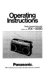 Panasonic RX-5090 Operating Instructions Manual