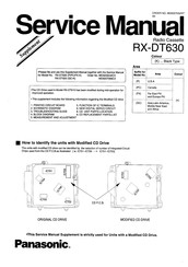 Panasonic RXDT630 Service Manual