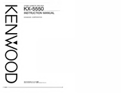 Kenwood KX-5550 Instruction Manual