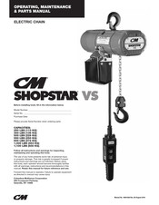 Columbus Mckinnon SHOPSTAR VS Operating, Maintenance & Parts Manual