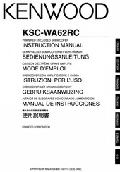 Kenwood KSC-WA62RC Instruction Manual