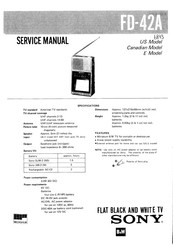 Sony FD-42A Service Manual