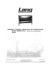 Lang MM36C-I-CLS Installation, Operation, Maintenance, & Troubleshooting