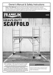 Franklin 63050 Owner's Manual & Safety Instructions