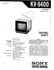 Sony TRINITRON KV-9400 Service Manual