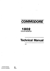 Commodore 1802 Technical Manual