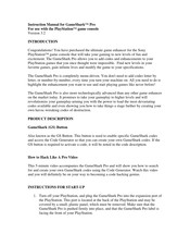 InterAct Accessories GameShark Pro Instruction Manual