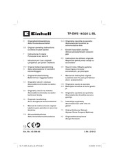 EINHELL TP-DWS 18/225 Li BL Original Operating Instructions