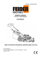 Feider Machines FTDT561ZT Owner's Manual