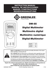 Textron GREENLEE DM-65 Instruction Manual