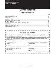 CAC / BDP DHMVHA Owner's Manual