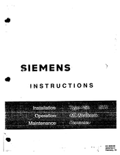 Siemens 456 Instructions Manual