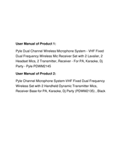 Pyle PDWM2140 User Manual