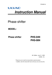 Ulvac PHS-04N Instruction Manual