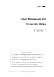 Ulvac SW112-C Instruction Manual