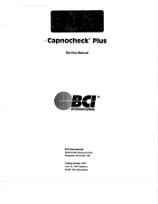 BCI Capnocheck Plus Service Manual