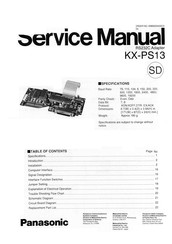 Panasonic KX-PS13 Service Manual