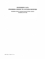 Stromberg-Carlson 450-M Engineering Data