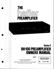 Hafler DH-100 Owner's Manual