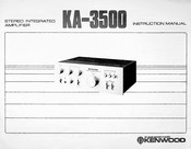 Kenwood KA-3500 Instruction Manual