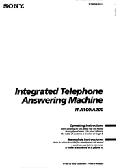 Sony IT-A200 Operating Instructions Manual