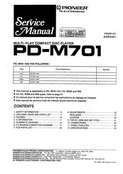 Pioneer PD-M701 Service Manual