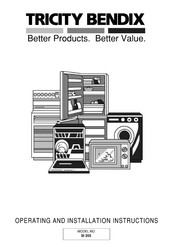 Tricity Bendix SI 255 Operating And Installation Instructions