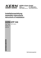 KERN&SOHN TKFP 60V40LM-A Assembly Instructions Manual