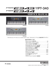 Yamaha PSR-E344 Service Manual