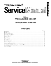 Tandy Realistic PRO-43 Service Manual